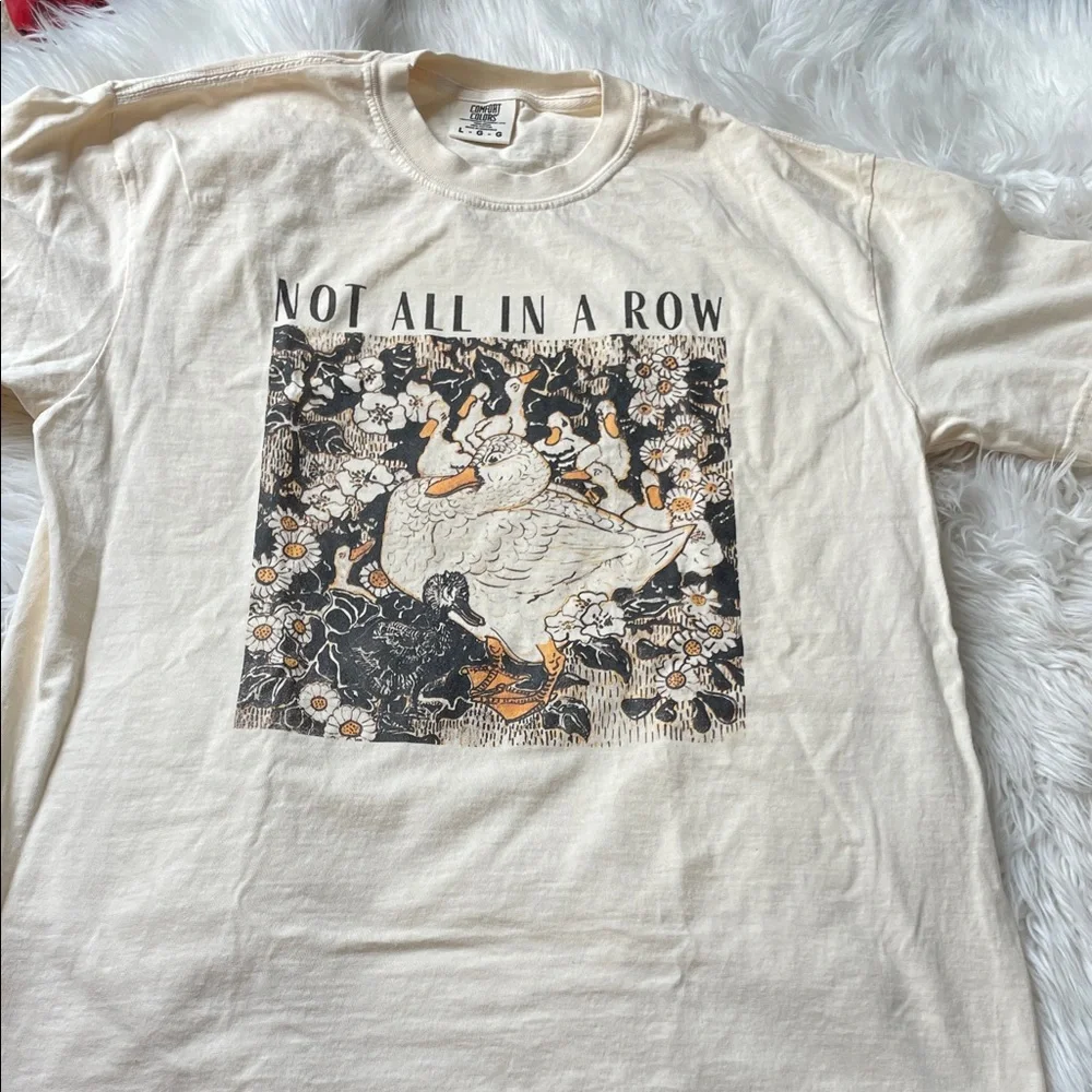 Comfort Colors Ducks Cream Graphic Tee - Short Sleeve - Picture 1 of 4